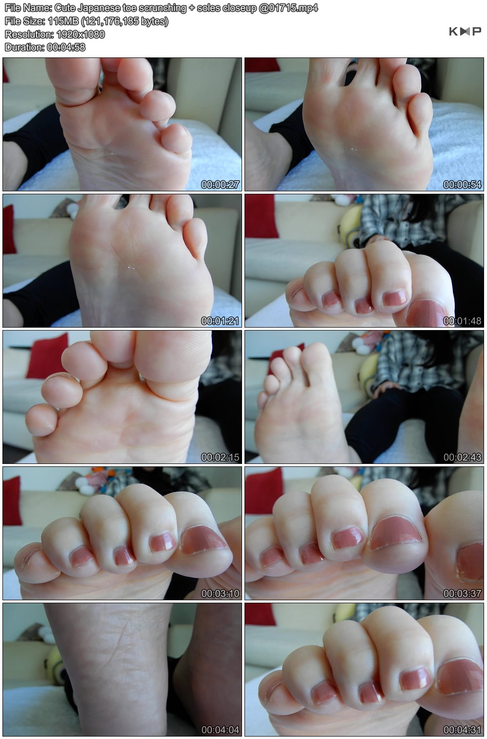 Cute Japanese toe scrunching   soles closeup @01715.JPG