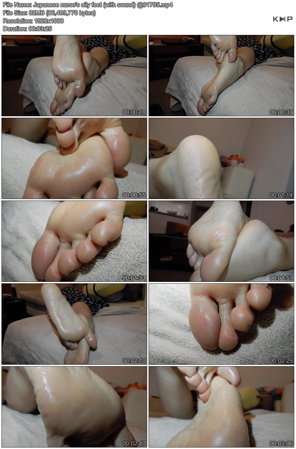 Japanese nurse&#039;s oily feet (with sound) @01785.JPG