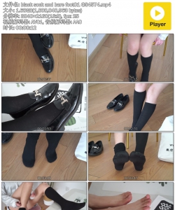 black sock and bare foot01